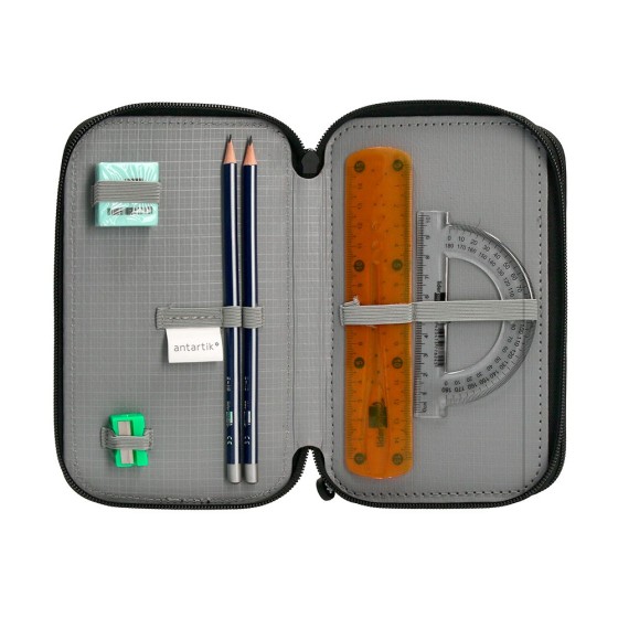 Plumier escolar antartik triple color rojo 36 piezas