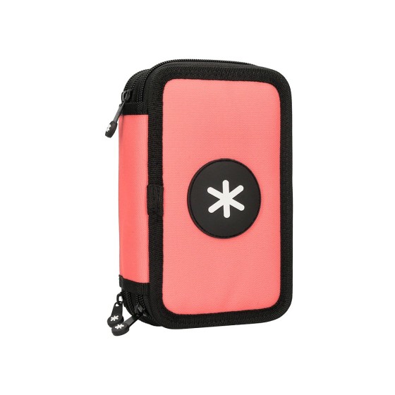 Plumier escolar antartik triple color coral 36 piezas