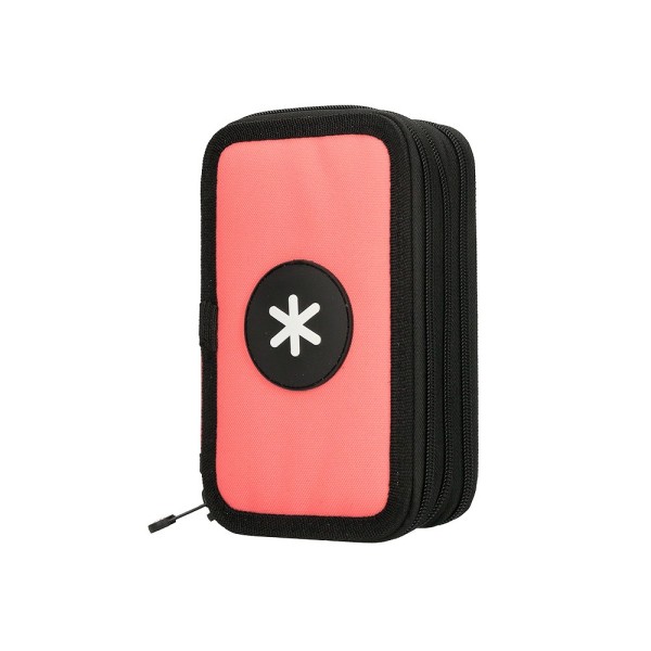 Plumier escolar antartik triple color coral 36 piezas