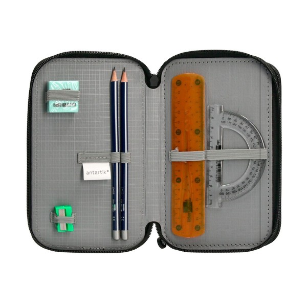 Plumier escolar antartik triple color coral 36 piezas