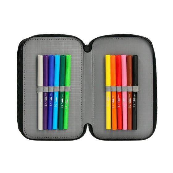 Plumier escolar antartik triple color coral 36 piezas