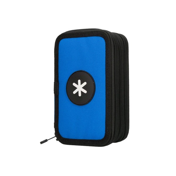 Plumier escolar antartik triple color azul 36 piezas