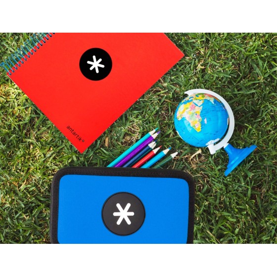 Plumier escolar antartik triple color azul 36 piezas