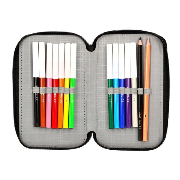 Plumier escolar antartik doble color menta 28 piezas