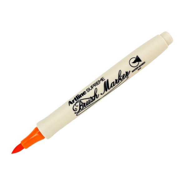 Rotulador artline supreme brush epfs pintura base de agua punta tipo pincel trazo fino naranja oscuro