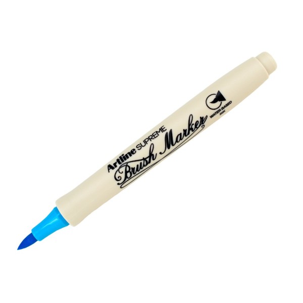 Rotulador artline supreme brush epfs pintura base de agua punta tipo pincel trazo fino azul claro