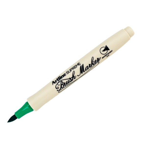 Rotulador artline supreme brush epfs pintura base de agua punta tipo pincel trazo fino verde