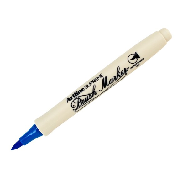 Rotulador artline supreme brush epfs pintura base de agua punta tipo pincel trazo fino azul ultramar