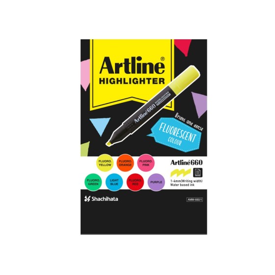 Rotulador artline fluorescente ek-660 expositor de 36 unidades colores surtidos