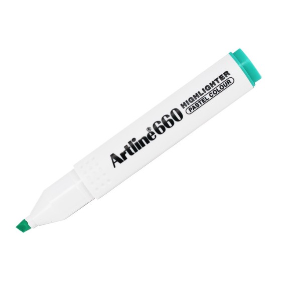 Rotulador artline fluorescente ek-660 verde pastel punta biselada