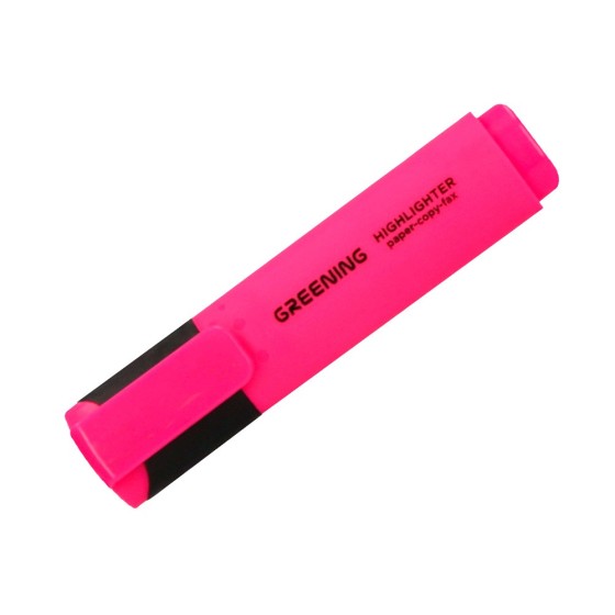 Rotulador greening fluorescente punta biselada rosa