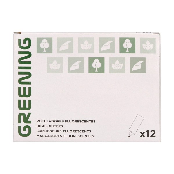Rotulador greening fluorescente punta biselada rosa