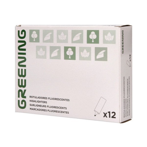 Rotulador greening fluorescente punta biselada rosa