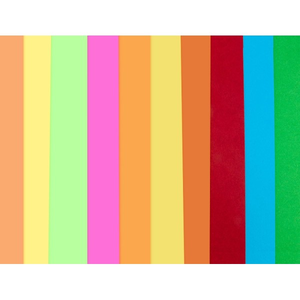 Bloc trabajos manuales liderpapel cartulina 240x315mm 10 hojas 5 colores neon + 5 colores intensos