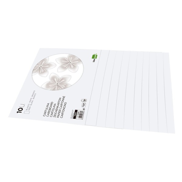 Bloc trabajos manuales liderpapel cartulina 240x315mm 10 hojas color blanco