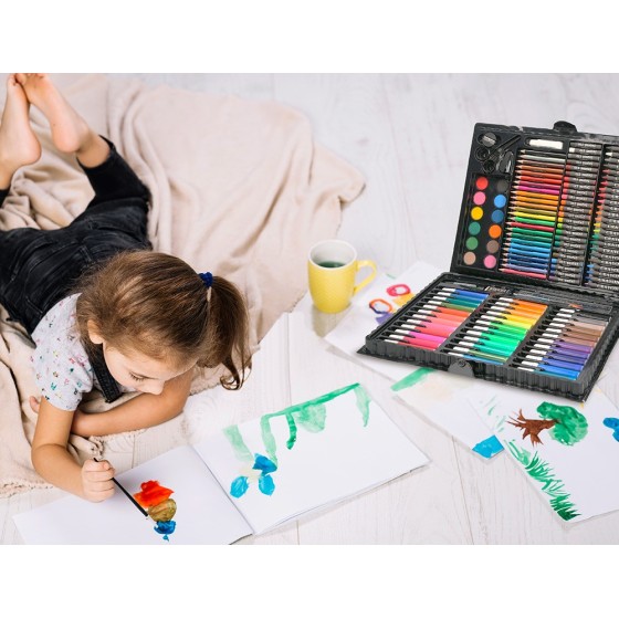 Estuche de pintura liderpapel plastico 150 piezas 36x31x4 cm