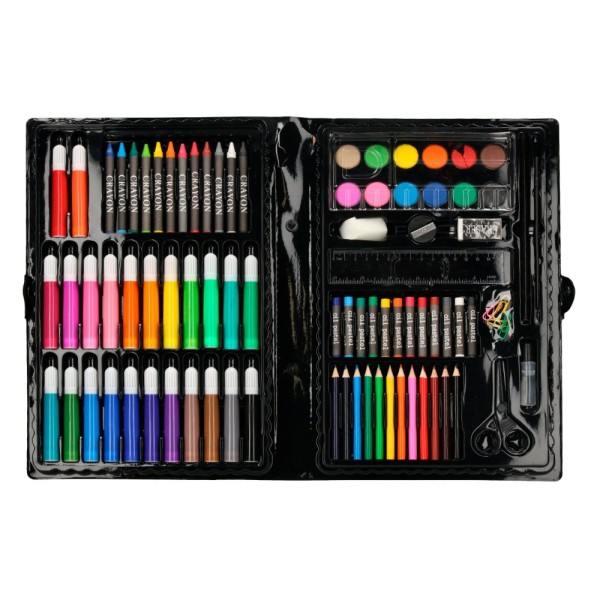 Estuche de pintura liderpapel plastico 86 piezas 34x23x3,2 cm