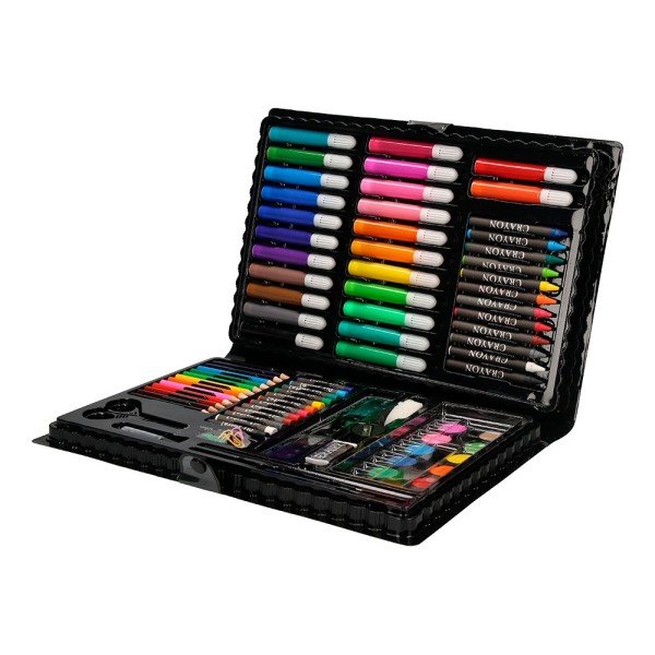 Estuche de pintura liderpapel plastico 86 piezas 34x23x3,2 cm