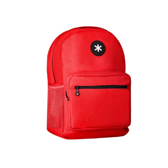 Cartera antartik mochila con asa y bolsillo frontal concremallera color rojo 320x140x430 mm