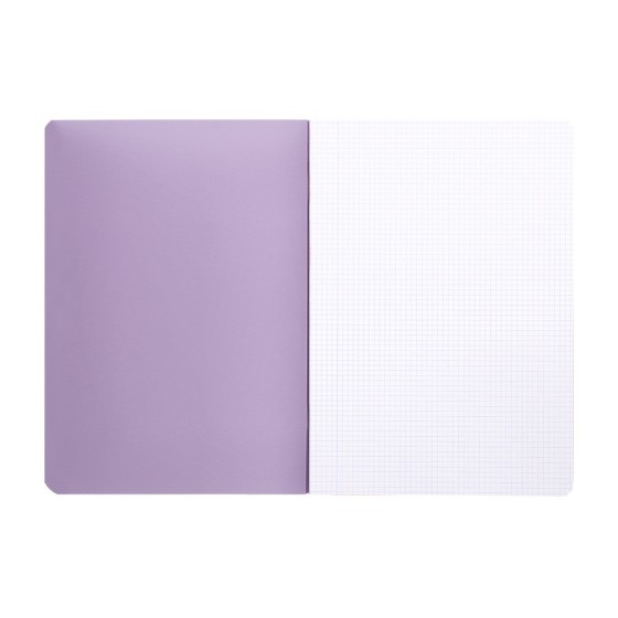 Libreta liderpapel 360 tapa de plastico a5 48 hojas 90g/m2 cuadro 5 mm con doble margen colores pastel