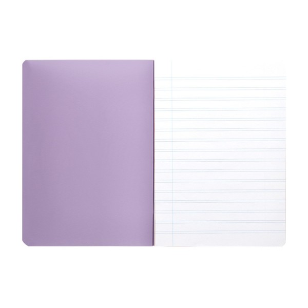 Libreta liderpapel 360 tapa de plastico a5 48 hojas 90g/m2 horizontal con doble margen colores pastel