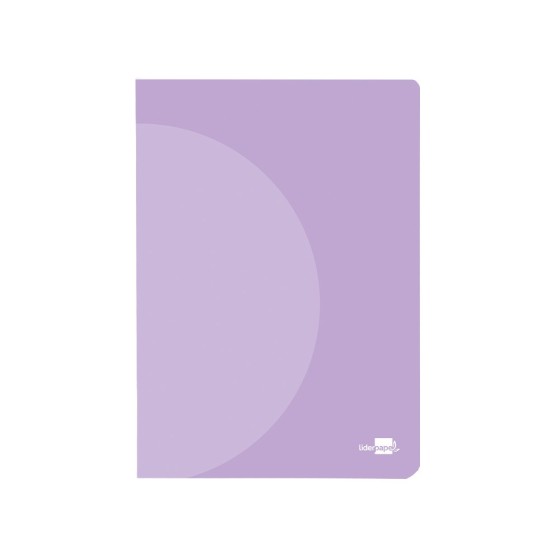 Libreta liderpapel 360 tapa de plastico a4 48 hojas 90g/m2 horizontal con doble margen colores pastel