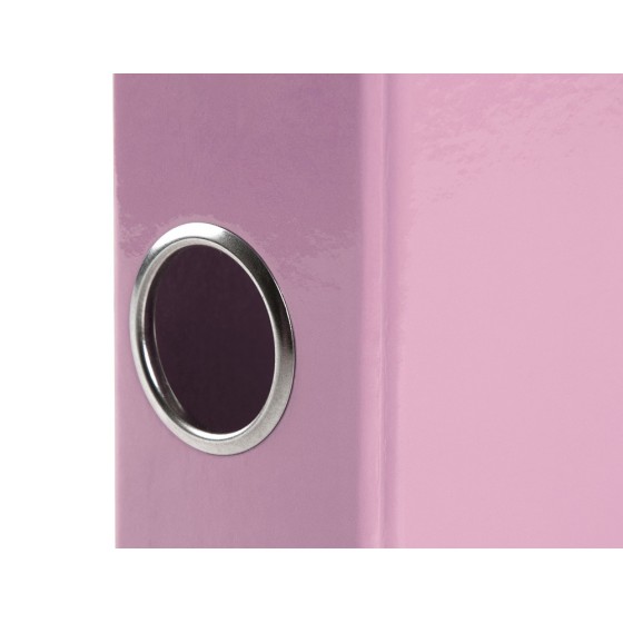 Carpeta de 2 anillas 25 mm mixtas liderpapel a4 forrado color system con ollao y tarjetero rosa