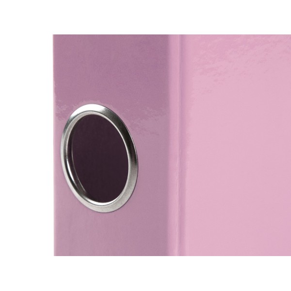 Carpeta de 2 anillas 25 mm mixtas liderpapel a4 forrado color system con ollao y tarjetero rosa