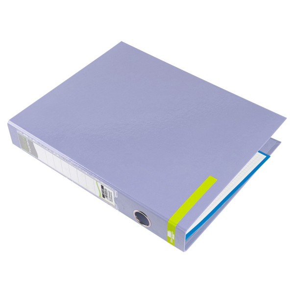 Carpeta de 2 anillas 25 mm mixtas liderpapel a4 forrado color system con ollao y tarjetero lavanda