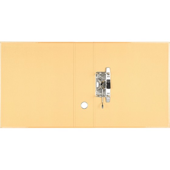 Archivador de palanca liderpapel a4 color system forrado sin rado lomo 80 mm melocoton compresor metalico