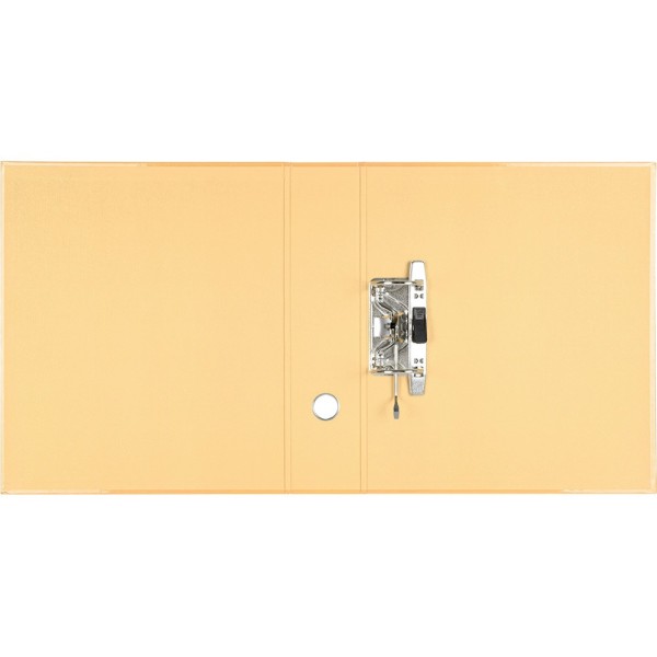 Archivador de palanca liderpapel a4 color system forrado sin rado lomo 80 mm melocoton compresor metalico