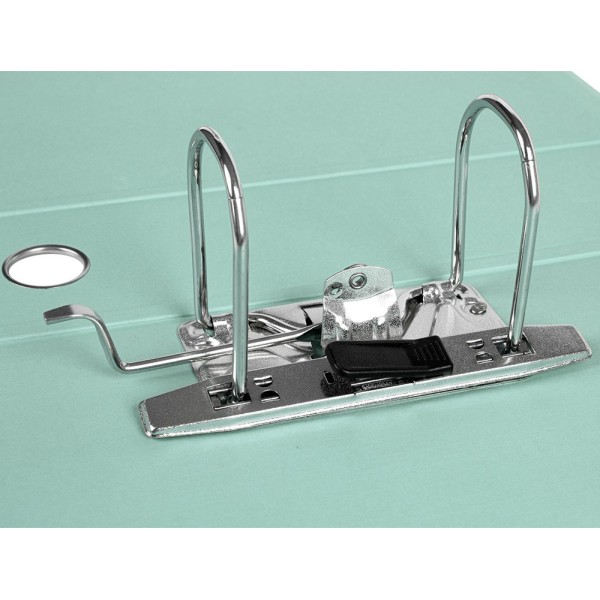 Archivador de palanca liderpapel a4 color system forrado sin rado lomo 80 mm menta compresor metalico