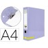 Archivador de palanca liderpapel a4 color system forrado sin rado lomo 80 mm lavanda compresor metalico