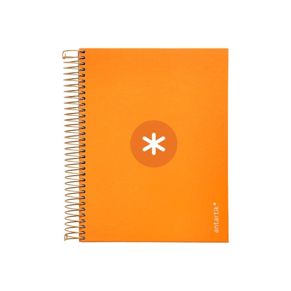 Cuaderno espiral liderpapel a5 micro antartik tapa forrada120h 100 gr cuadro 5mm 5 banda6 taladros color mostaza