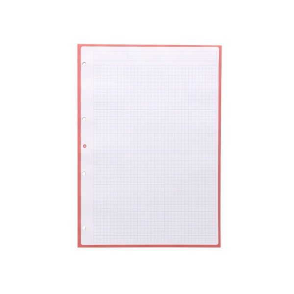 Recambio liderpapel a4 antartik 80 hojas 90g/m2 cuadro 5 mm 4 taladros 1 banda marco color rosa