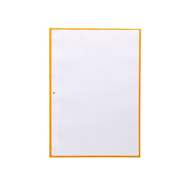 Recambio liderpapel a4 antartik 80 hojas 90g/m2 cuadro 5 mm 4 taladros 1 banda marco color mostaza