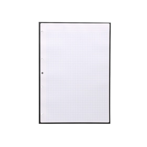 Recambio liderpapel a4 antartik 80 hojas 90g/m2 cuadro 5 mm 4 taladros 1 banda marco color negro