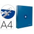 Carpeta 4 anillas 40 mm mixtas liderpapel antartik a4 forrada color azul marino