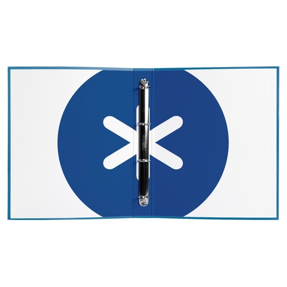 Carpeta 4 anillas 40 mm mixtas liderpapel antartik a4 forrada color azul marino