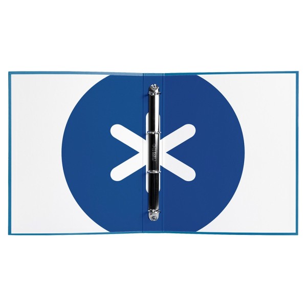 Carpeta 4 anillas 40 mm mixtas liderpapel antartik a4 forrada color azul marino