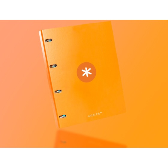 Carpeta liderpapel antartik a4 forrada 4 anillas 25 mm redondas color mostaza