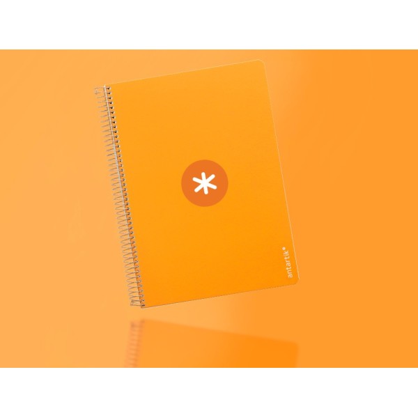 Cuaderno espiral liderpapel a4 micro antartik tapa dura 80h 100gr cuadro 5mm sin banda4 taladros color mostaza