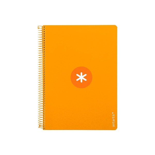 Cuaderno espiral liderpapel a4 antartik tapa dura 80h 90gr cuadro 4mm con margen color mostaza
