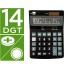 Calculadora liderpapel sobremesa xf31 14 digitos solar y pilas color negro 170x122x35 mm
