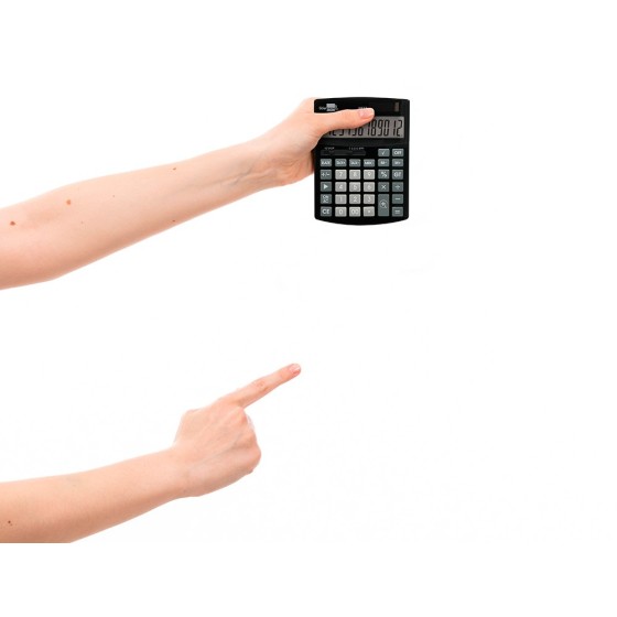 Calculadora liderpapel sobremesa xf27 12 digitos tasas solar y pilas color negro 155x115x25 mm