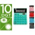 Calculadora liderpapel sobremesa xf25 10 digitos solar y pilas 127x105x24 mm expositor de 10 unidades