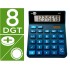 Calculadora liderpapel sobremesa xf17 8 digitos solar y pilas color azul 127x105x24 mm