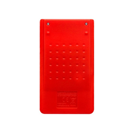 Calculadora liderpapel bolsillo xf11 8 digitos solar y pilas color rojo 115x65x8 mm