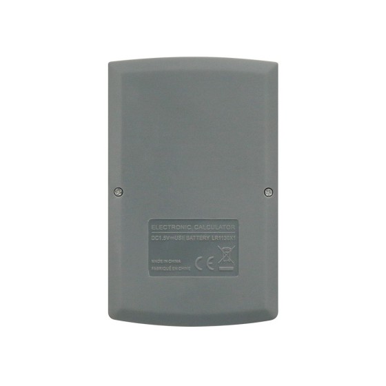 Calculadora liderpapel bolsillo xf07 8 digitos solar y pilas color gris 98x62x8 mm