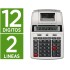Calculadora liderpapel impresora pantalla papel 57 mm 12 digitos impresion bicolor blanca 235x155x62 mm